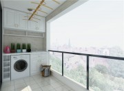 清新自然的北歐風(fēng)格140平米四居室陽(yáng)臺(tái)裝修效果圖