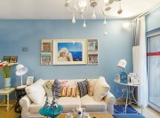 清爽舒適的地中海風(fēng)格70平米公寓客廳裝修效果圖 清爽舒適的地中海風(fēng)格70平米公寓客廳裝修效果圖