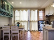 藍(lán)白地中海風(fēng)格100平米復(fù)式廚房裝修效果圖 藍(lán)白地中海風(fēng)格100平米復(fù)式廚房裝修效果圖