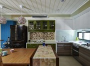 簡(jiǎn)約復(fù)古的田園風(fēng)格120平米復(fù)式廚房裝修效果圖 簡(jiǎn)約復(fù)古的田園風(fēng)格120平米復(fù)式廚房裝修效果圖