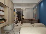 清爽的北歐風(fēng)格一居室臥室裝修效果圖