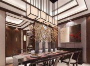 華貴別樣的中式風(fēng)格90平米公寓餐廳吊頂裝修效果圖 華貴別樣的中式風(fēng)格90平米公寓餐廳吊頂裝修效果圖