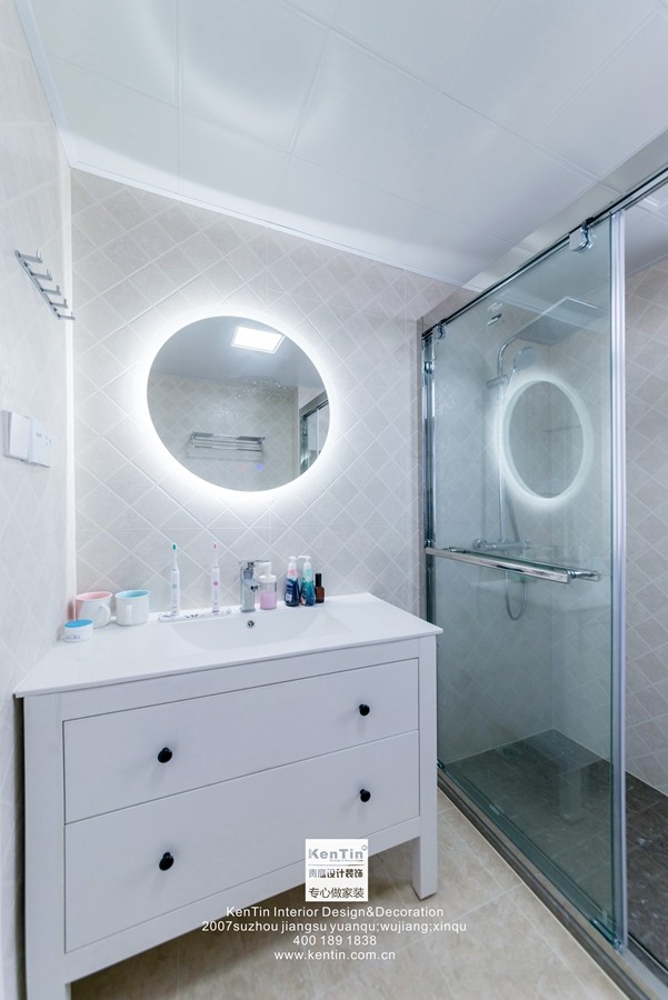金輝尊域雅苑北歐風格三居室衛(wèi)生間裝修實景案例