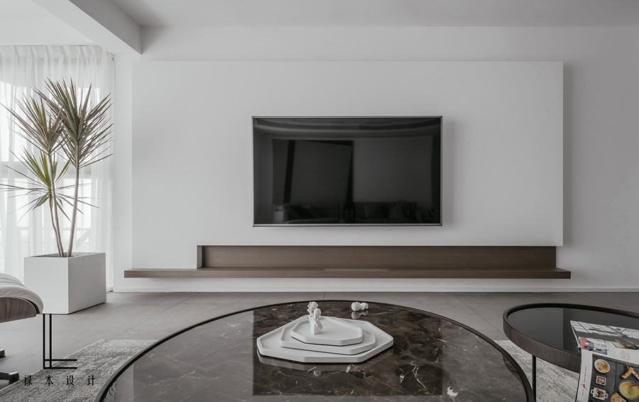 現(xiàn)代簡(jiǎn)約風(fēng)格三居室客廳裝修效果圖