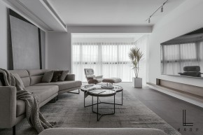 現(xiàn)代簡(jiǎn)約風(fēng)格三居室客廳裝修效果圖