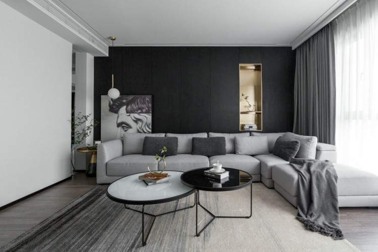 現(xiàn)代簡約風(fēng)格二居室客廳裝修效果圖