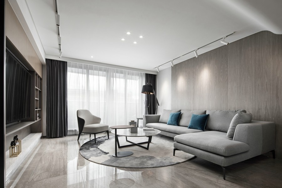 現(xiàn)代簡約風格別墅裝客廳修效果圖